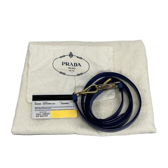 PRADA Triangle Logo Tote Bag BN2608 Saffiano Lux (Leather) - Picture 11 of 16